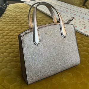 Kate Spade New York Tinsel Glitter Fabric Satchel Crossbody Purse